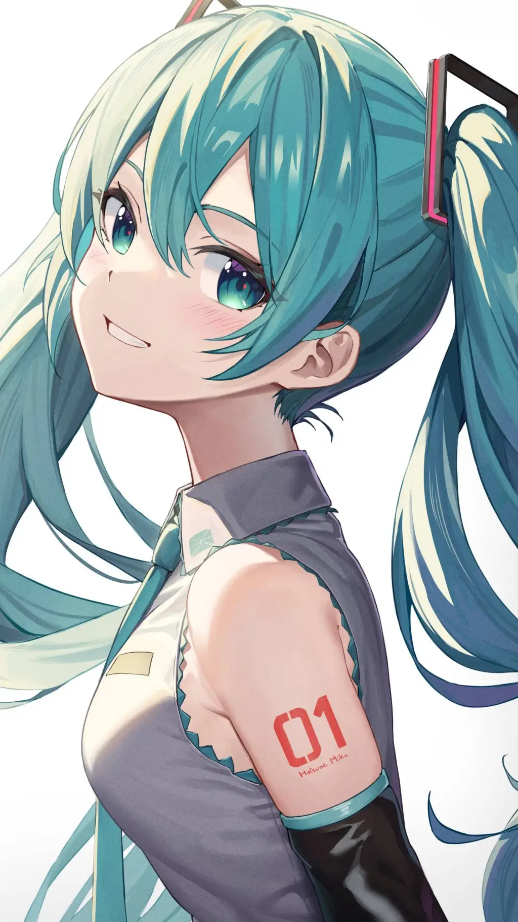 ai character: hastune miku background