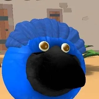 chat with ai character: un pollo azul