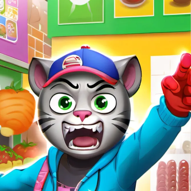 chat with ai character: talking tom angry