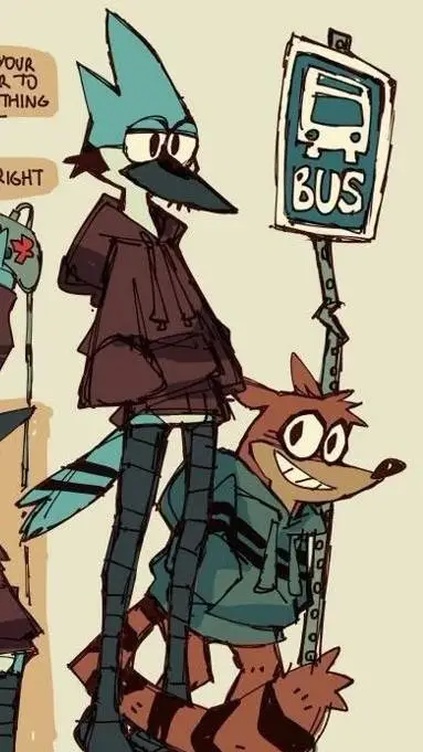 ai character: regular show background
