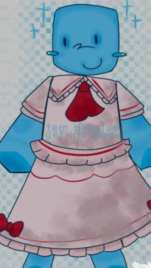 ai character: made Bluuedude background
