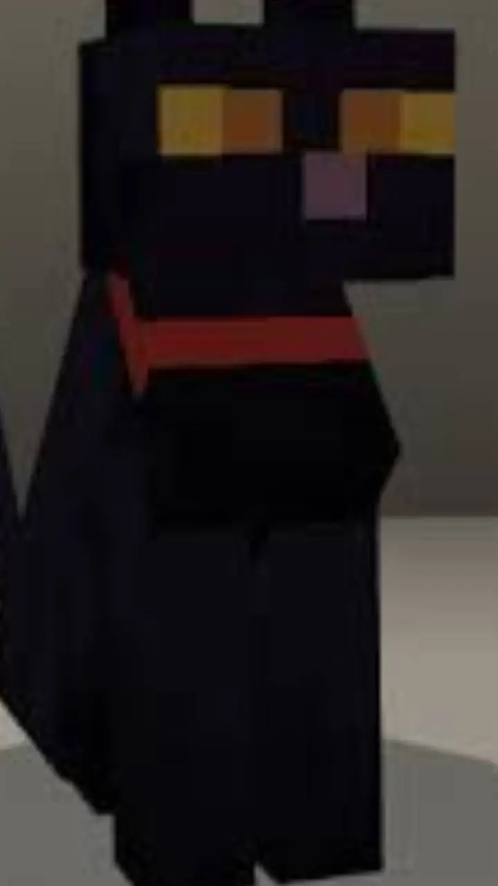 ai character: cat *Minecraft* background