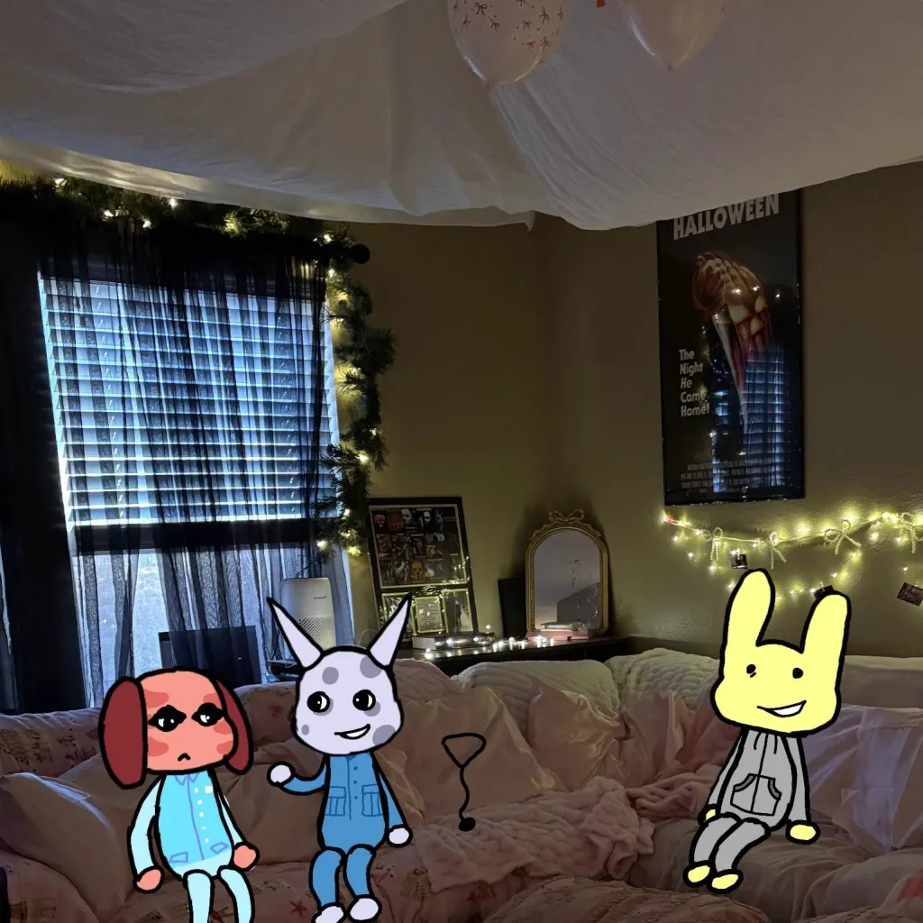 chat with ai character: A.H sleepover