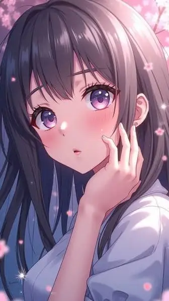 ai character: Flower background