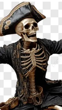 ai character: esqueleto pirata  background