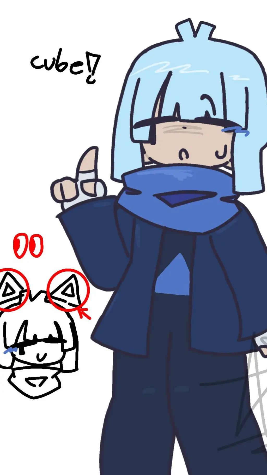 ai character: cube! background