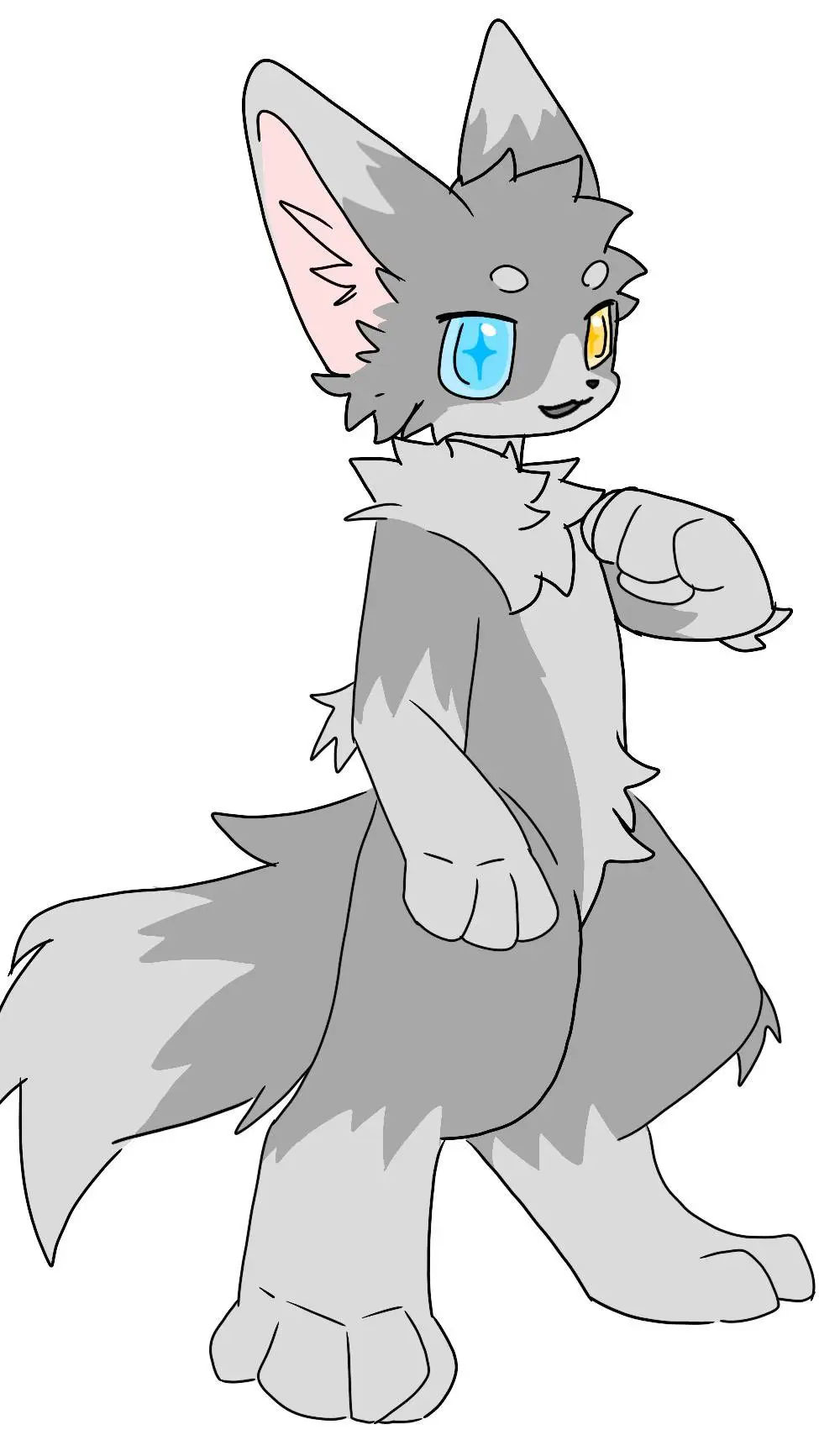 ai character: grey background