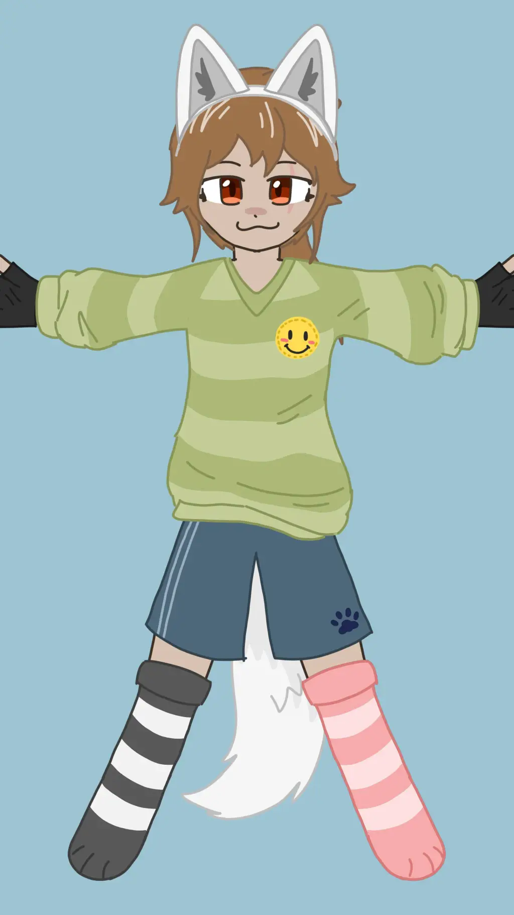 ai character: snow background