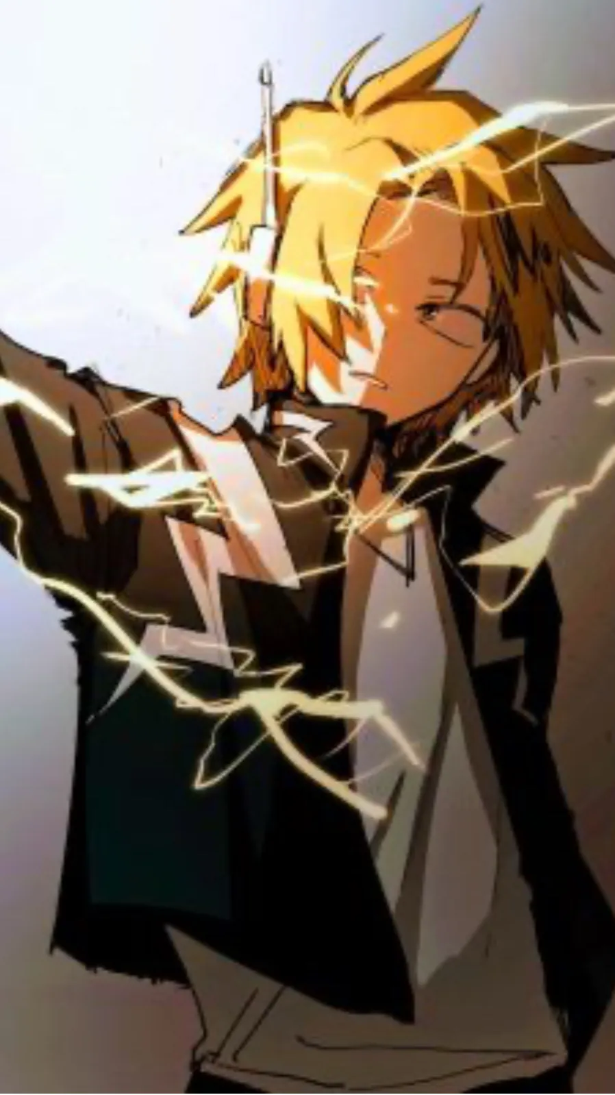ai character: Denki Kaminari  background