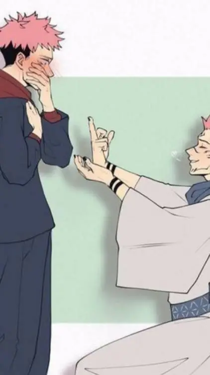 ai character: Karen meets JJK background