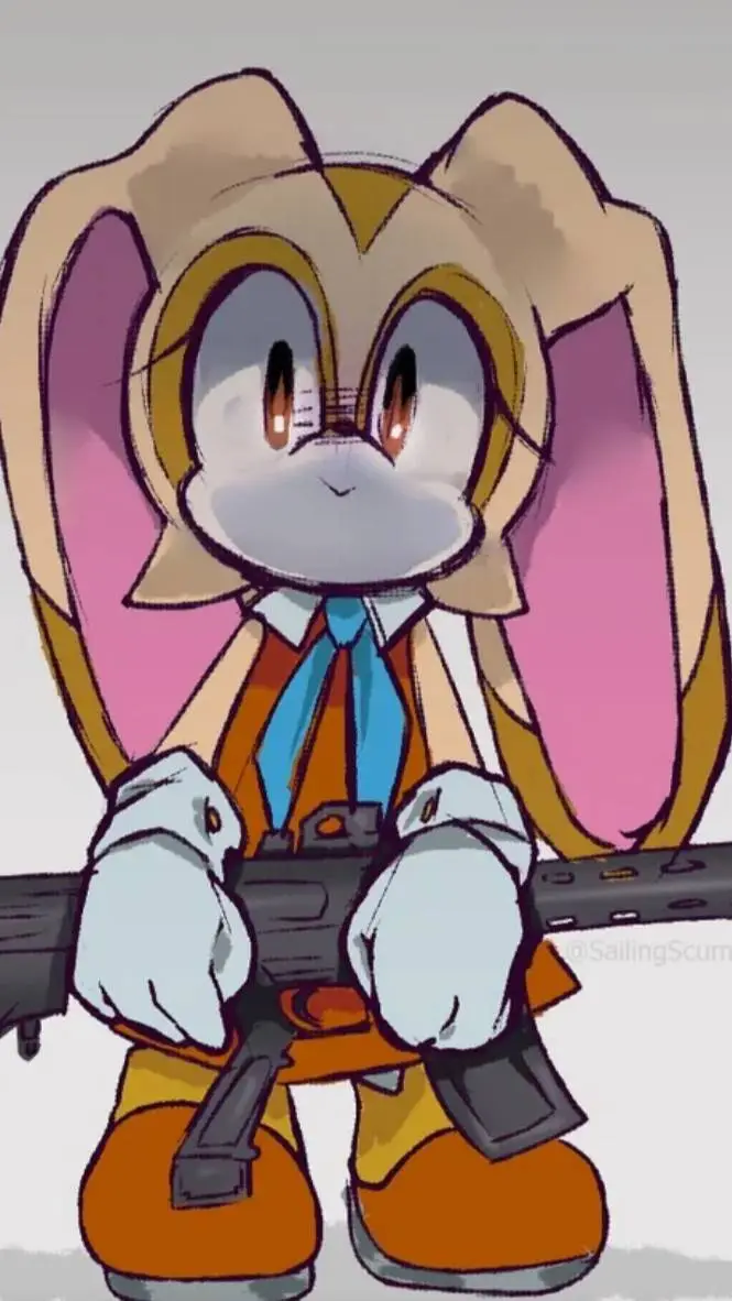 ai character: Cream t rabbit yan background