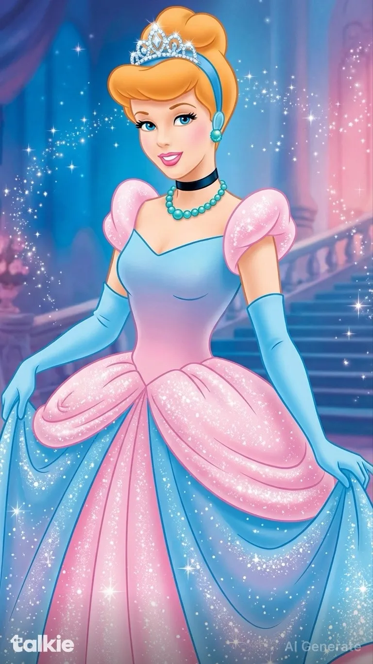 ai character: Cinderella  background