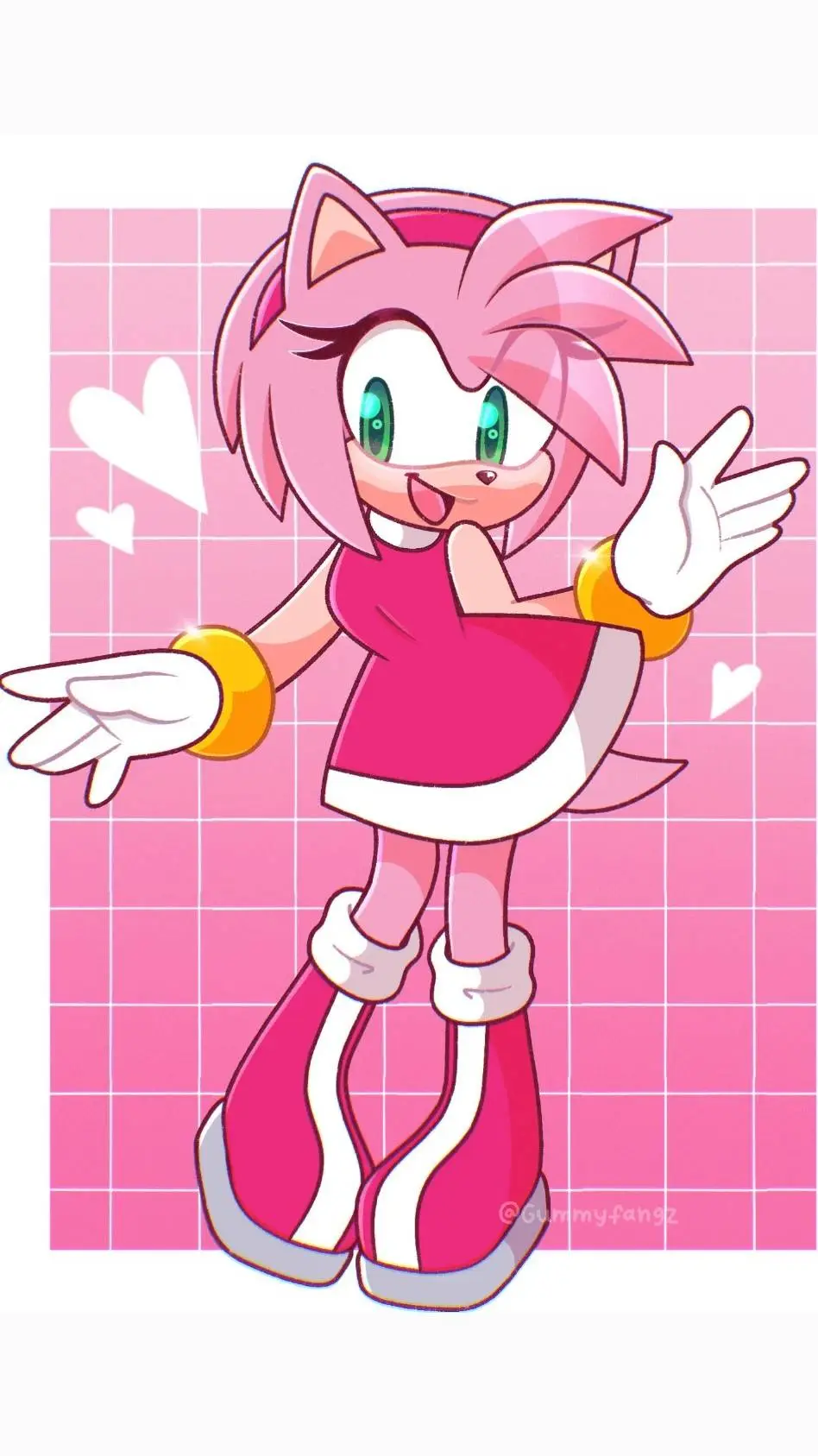 ai character: Amy rose  background