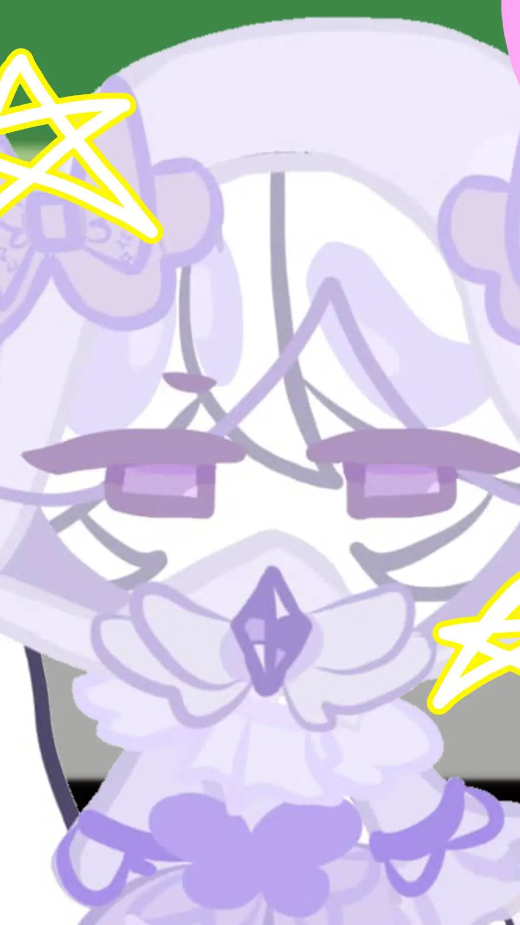 ai character: grape gem cookie background