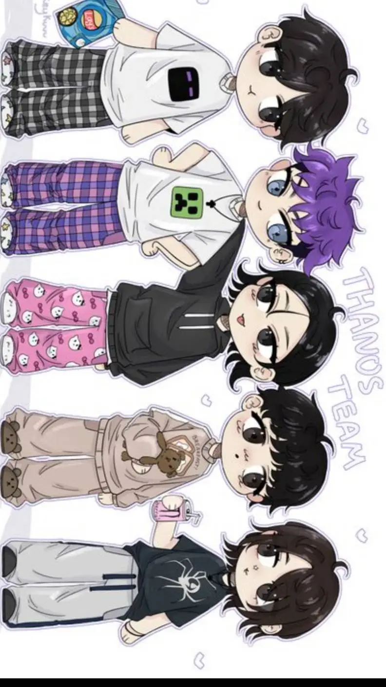 ai character: THANOS SLEEPOVER background