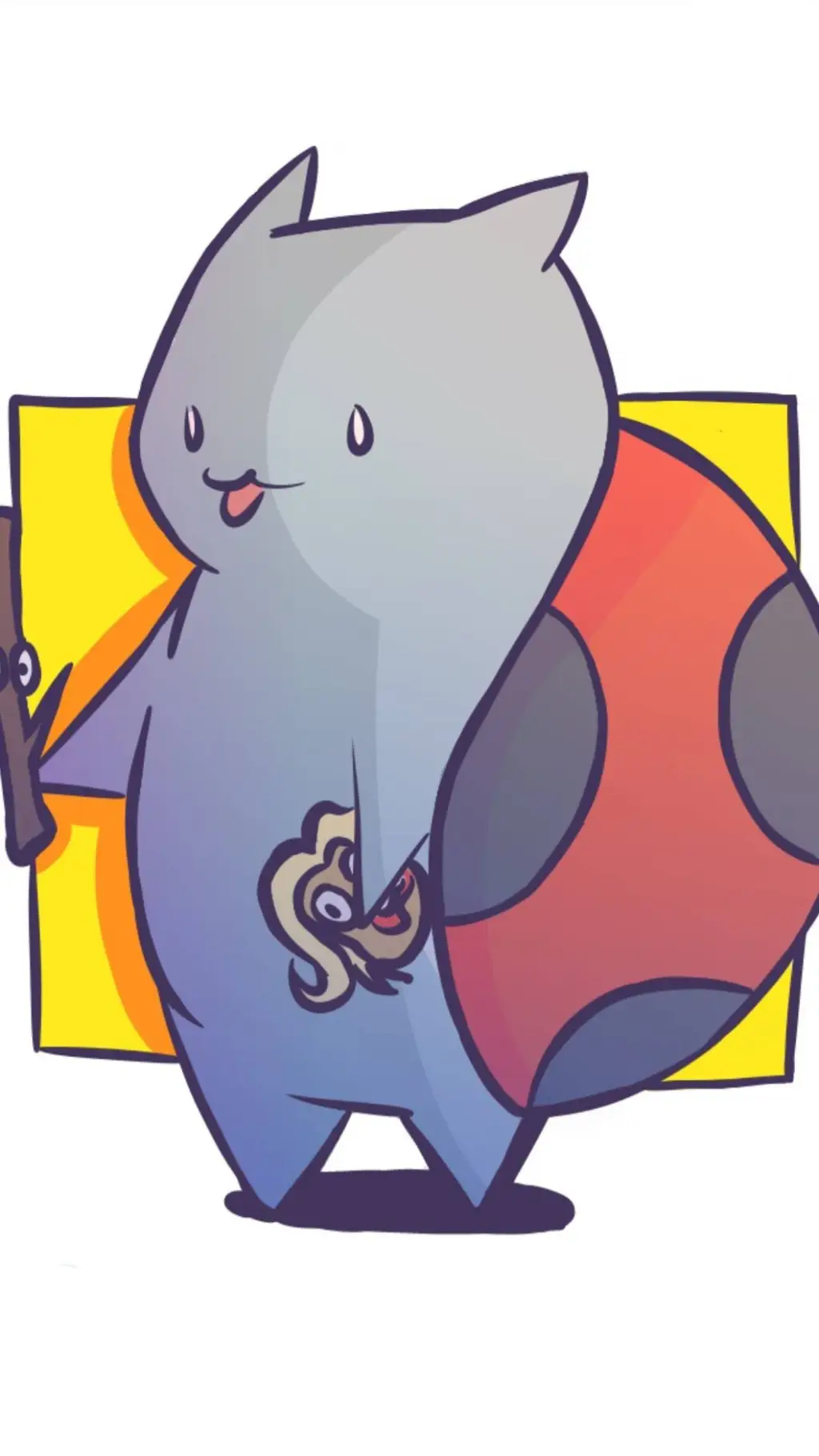 ai character: 🍪☆catbug☆🍪 background