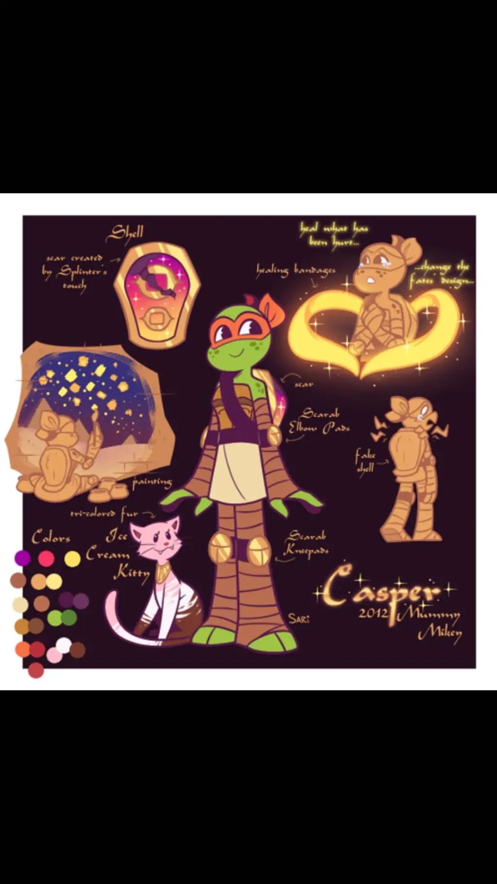 ai character: ♥︎Egyptian Mikey♥︎ background