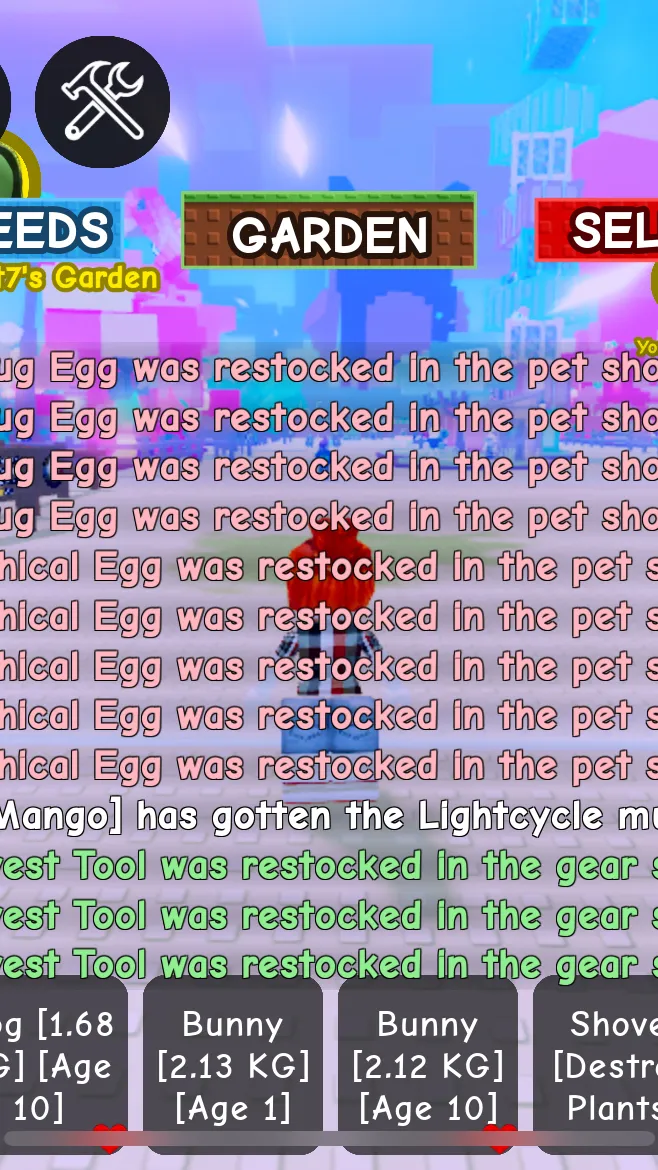 ai character: Grow a garden background