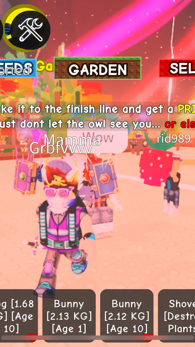 ai character: GROW A GARDEN *p2* background