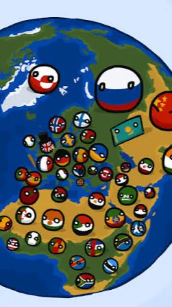 ai character: Countryballs but.. background