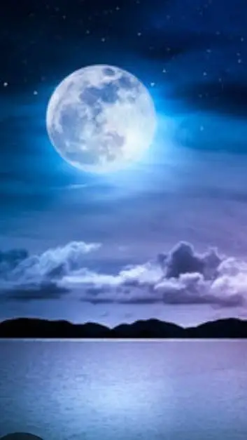 ai character: Rises the moon background
