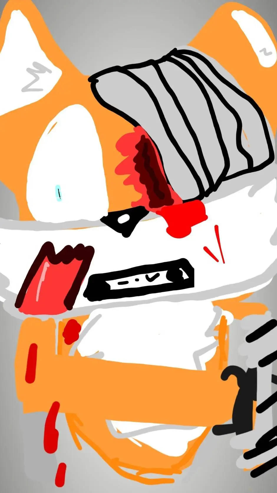 ai character: hurt...tails background
