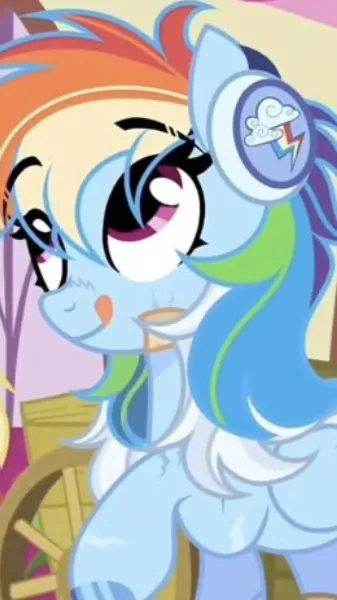 ai character: Rainbow Dash 🌈 background