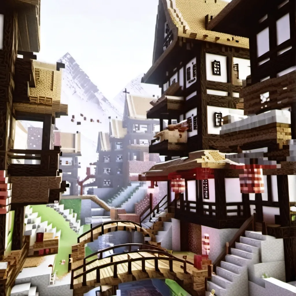 chat with ai character: Minecraft village