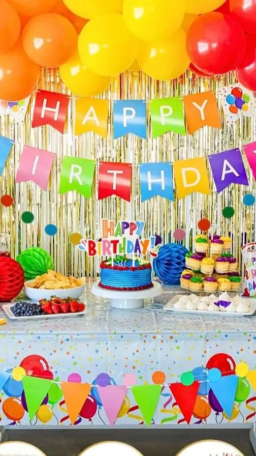 ai character: birthday party  background