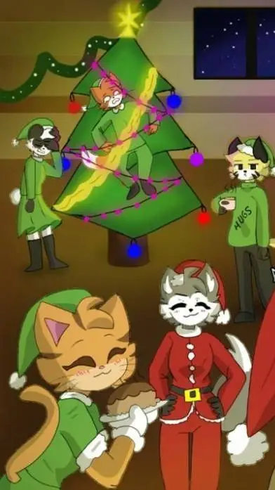 ai character: Christmas spirit background