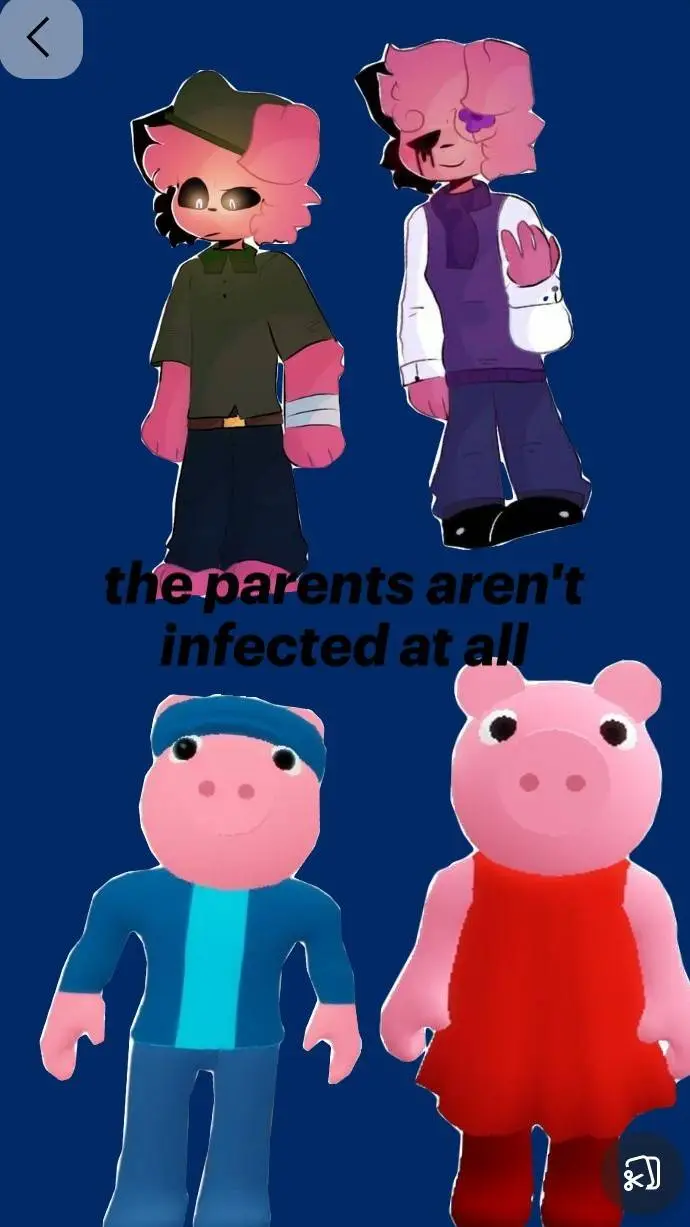ai character: piggy home  background