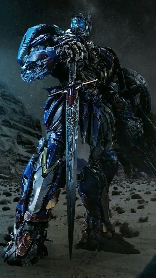 ai character: optimus Prime TV💙💜 background