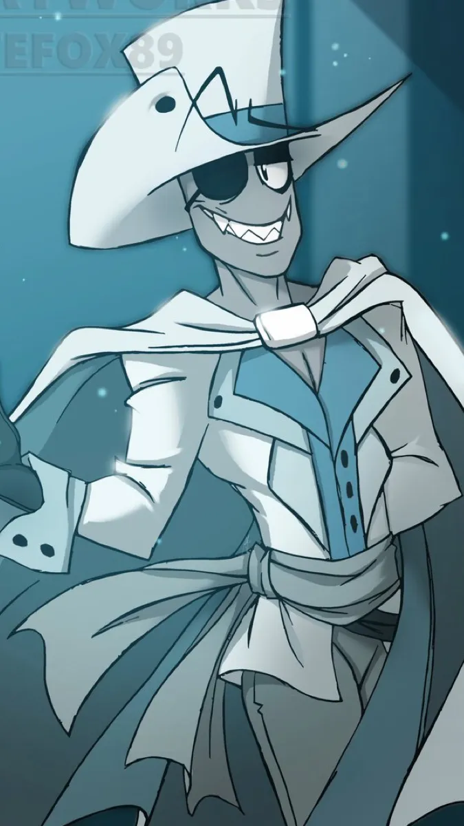 ai character: White hat background