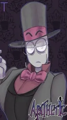 ai character: Grey hat background