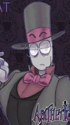 ai character: Grey hat background