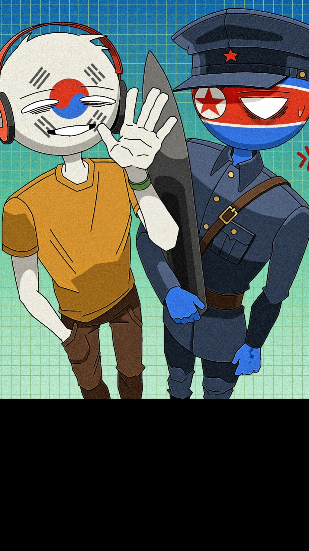 ai character: South Korea  background