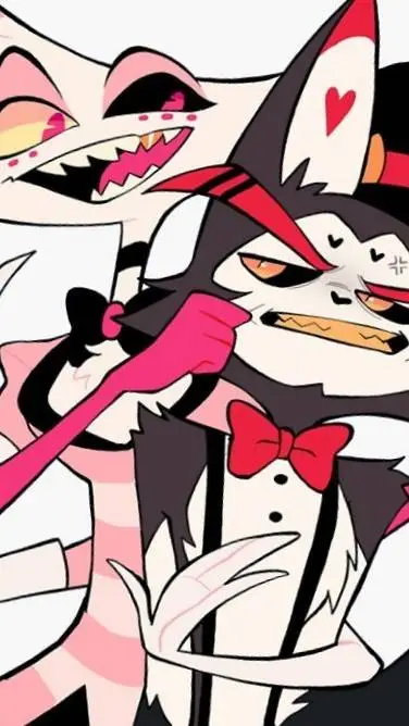 ai character: angel dust & husk background