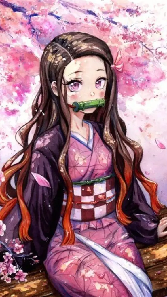ai character: 🌸🌺Nezuko Kamado 🌺🌸 background