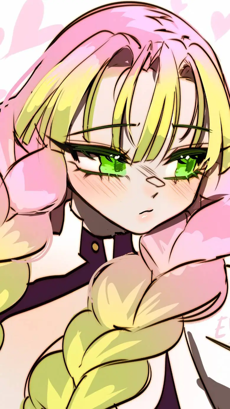 ai character: Mitsuri kanroji ❄️ background