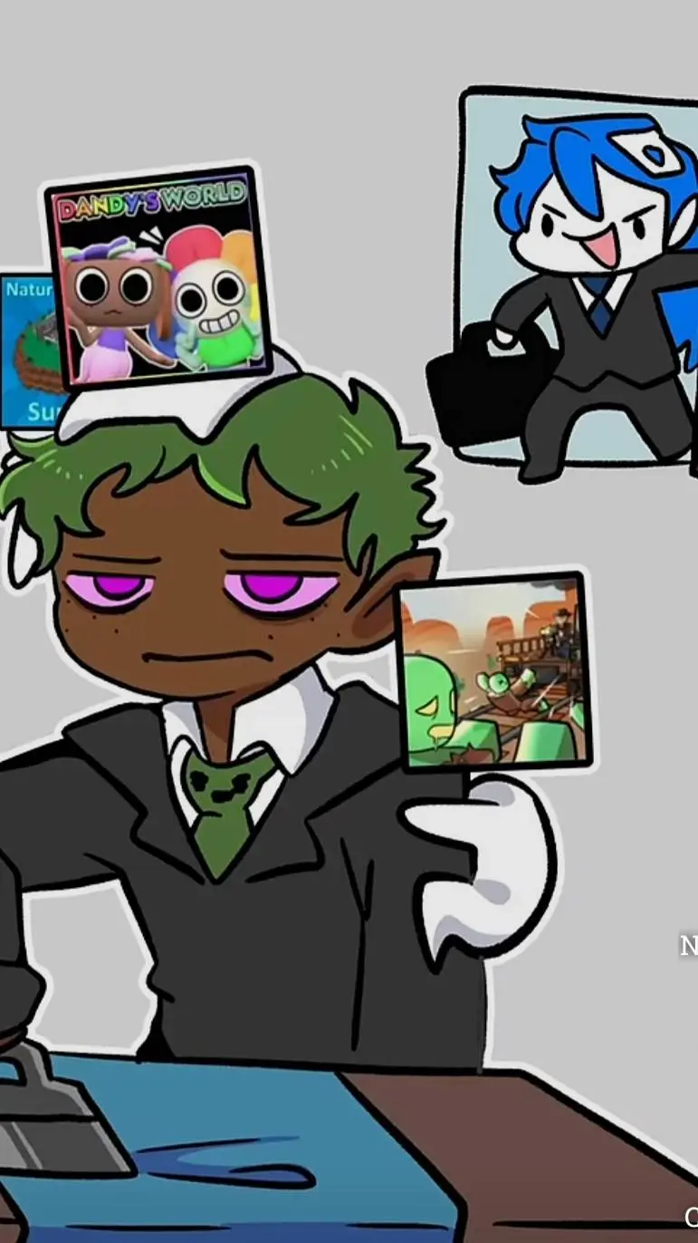 ai character: roblox x Minecraft background