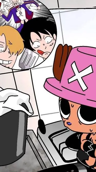 ai character: cocinando chopper background