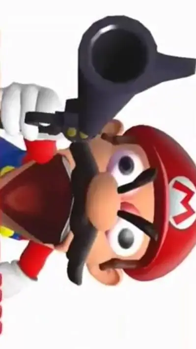 ai character: Mario with gun background