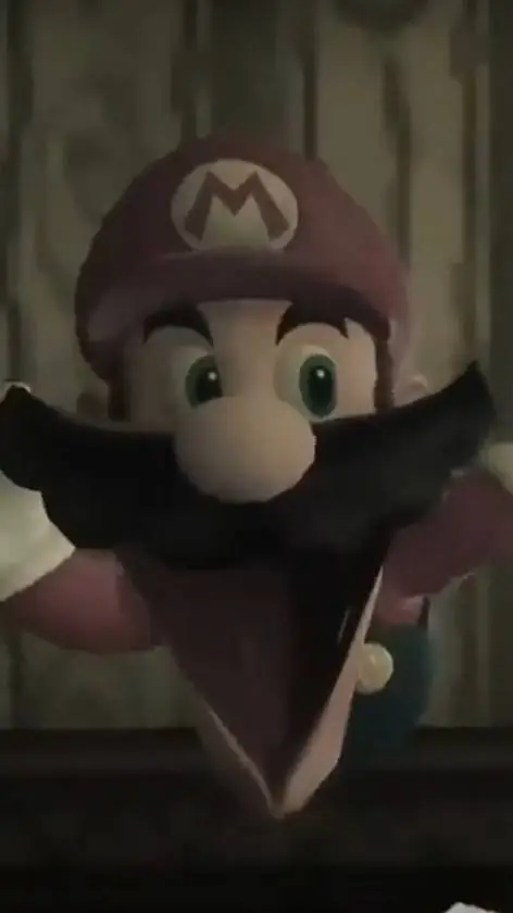 ai character: Mario is in walls background