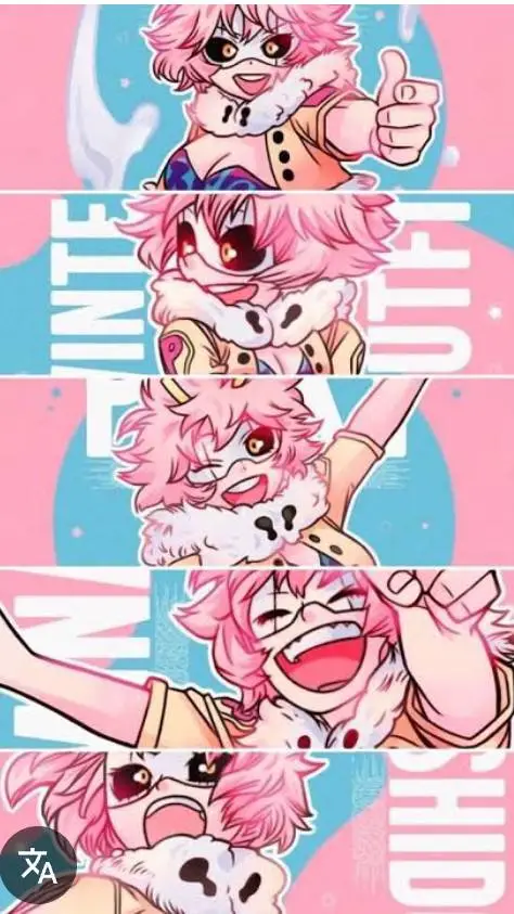 ai character: mina ashido  background