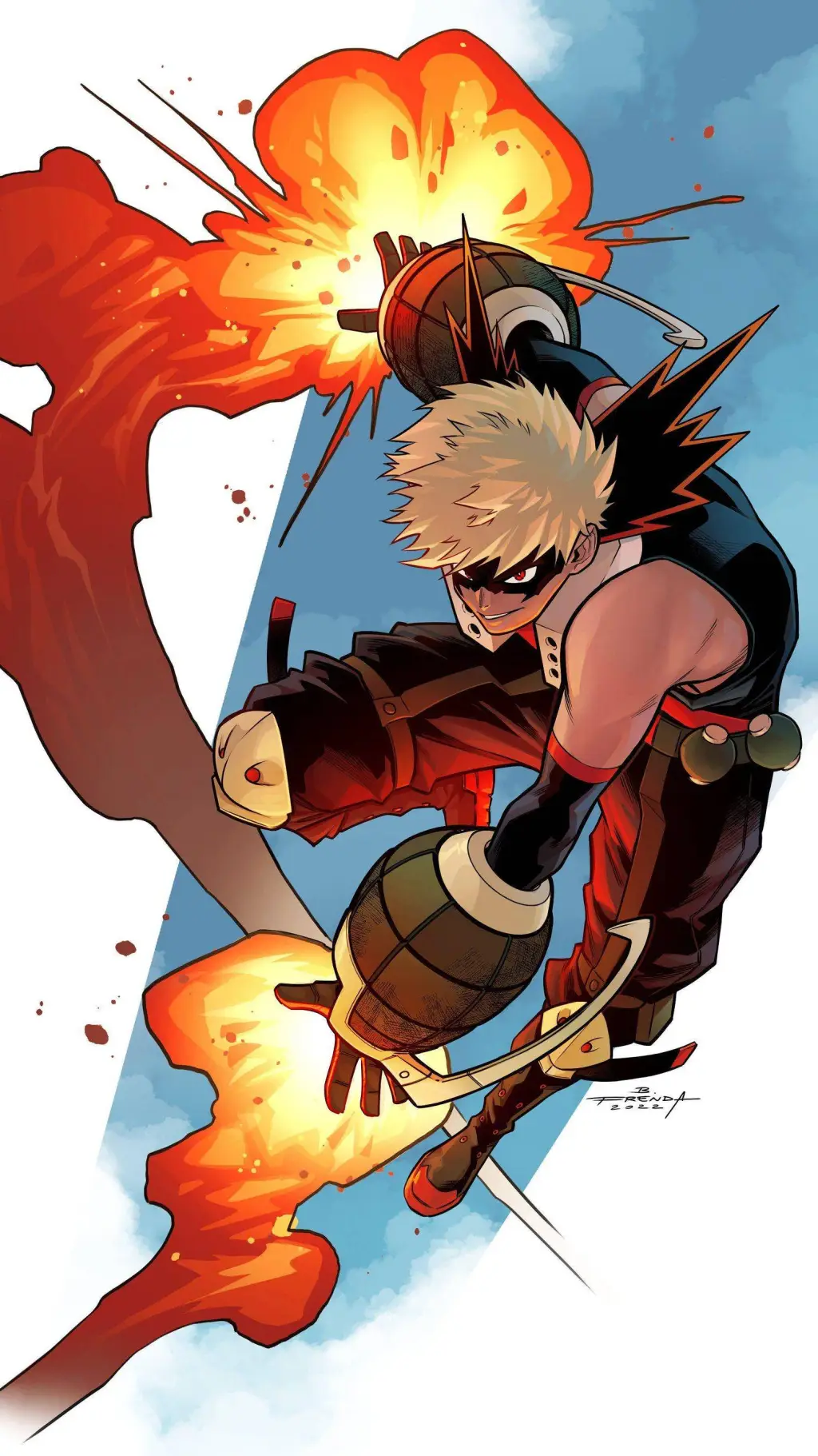 ai character: Katsuki Bakugo background