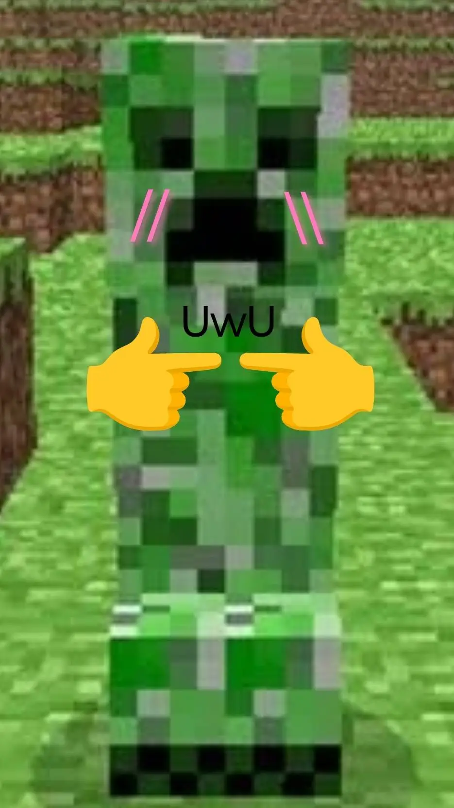 ai character: CREEPER •w• background