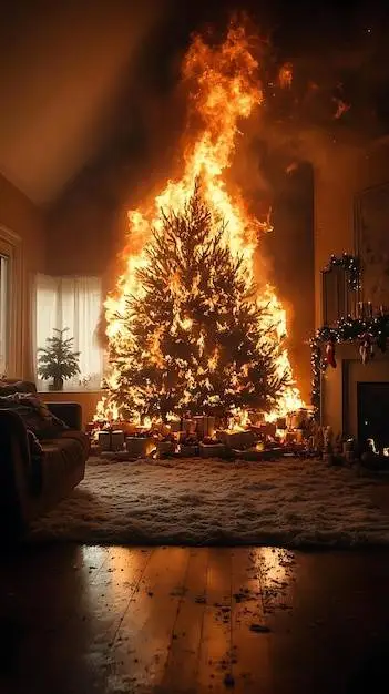 ai character: Arbol en llamas🔥 background