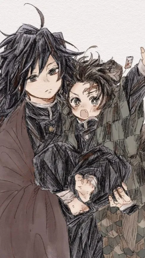 ai character: Giyuu x Tanjio  background