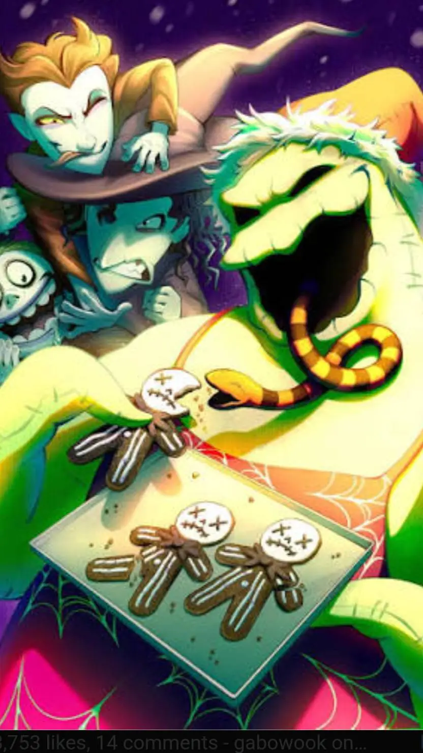 ai character: Oogie boogie man!  background