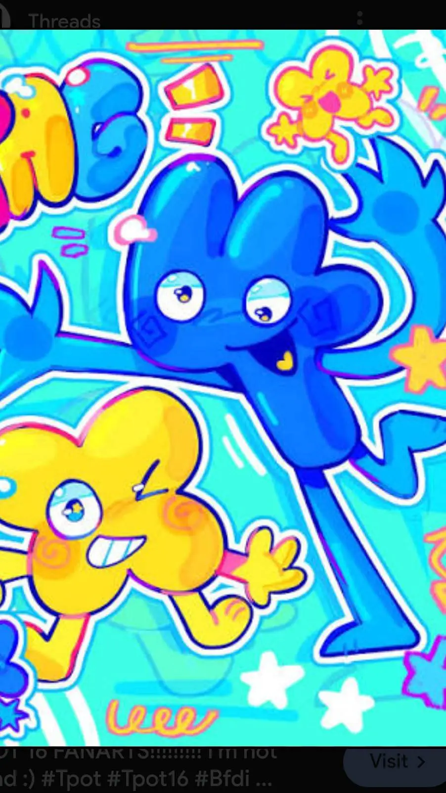 ai character: BFDI x TADC background